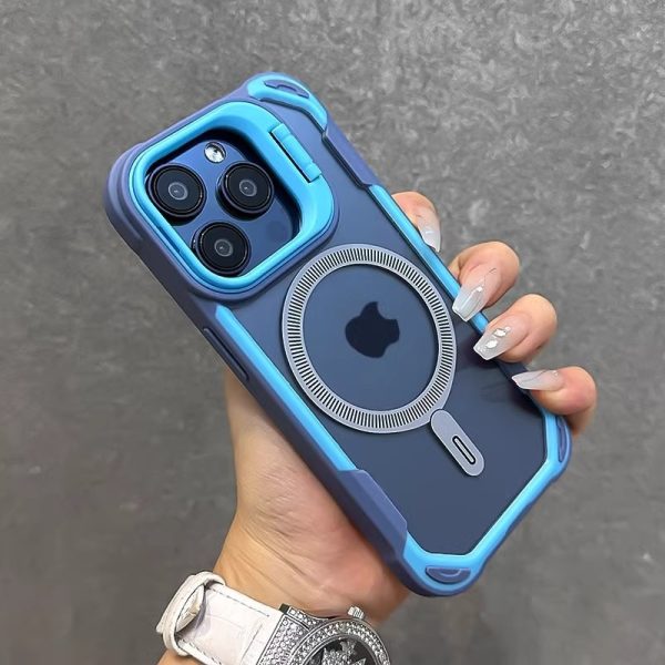 for iPhone 16/15/14/13/Pro Max/Pro/Plus Mobile Phone Case [Supports Wireless Magnetic Charging]+[Camera Lens Holder]+[Four Corners Thickened Anti-fall], Anti-fall, Anti-shock, Transparent Anti-shock Luxury Business Mobile Phone Case Protective Shell - Image 10