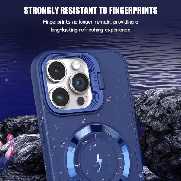 Suitable for iPhone 16 phone case, iPhone 15 ProMax magnetic wireless charging 14 invisible folding stand, 13 PRO anti drop case cover, 12 frosted silicone protective cover, 11 fashionable and simple - Image 8