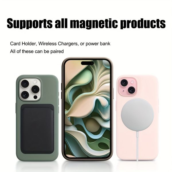 Luxury Marked Magnetic Wireless Charging Mobile Phone Case for iPhone 16 15 14 13 12 11 Pro Max Plush Protective Mobile Phone Case for iPhone 16 15 14 Plus Mobile Accessories Simple Colorful Mobile Phone Cover Suitable for Men and Women - Image 8