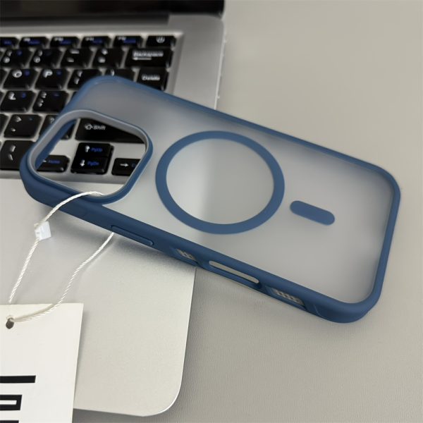 Premium Matte Dual-Tone Magnetic Phone Cover for Iphone Models 16, 15, 14 Plus, 13, 12, 11 Pro Max with a Transparent Back And Support for Wireless - Image 7