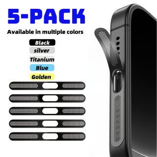 5pcs for iPhone 16/15/14/13/12 Series Metal Speaker Dustproof Mesh, Made of Durable Metal Material