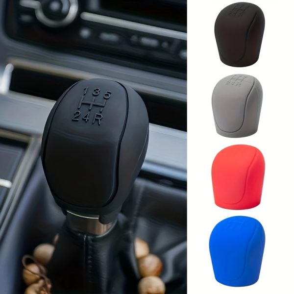 Silicone Gear Shift Knob Cover, 1 Piece, Non-Slip Grip, Universal Gel Protector for Manual Transmission Vehicles, Car Interior Accessory