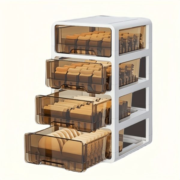 2/3pcs Space-Saving Multi-Compartment Drawer Organizer for Underwear, Socks, and Bras - Durable Plastic Storage Solution with Portable Design, Closet Organizers And Storage - Image 2