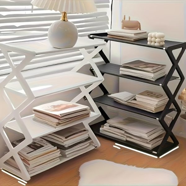 4-Tier Space-Saving Shoe Rack - Durable Plastic and Metal Design, Easy to Assemble, Ideal for Entryways, Bedrooms, and Dorms, Minimalist Style Shoe Storage Solution | Minimalist Shoe Organizer | Sturdy Structure, Shoe Storage Shelf - Image 4