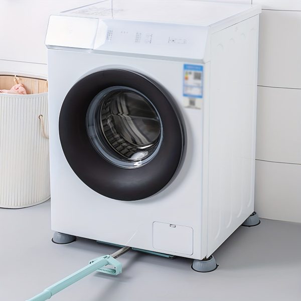 4pcs Anti-Vibration Washing Machine Pads - Non-Slip, Shock-Absorbing & Noise-Reducing Mats for Washing Machine and Dryer, Support Mats for Washing Machine and Dryer, Protective Mats for Washing Machine and Dryer - Image 4