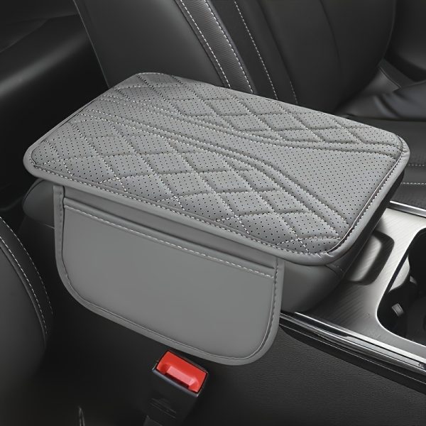 1pc PU Leather Car Armrest Pad with Storage Bag - Comfortable Elbow Support, Stylish Stitching Design, Fit for All Vehicles, Ergonomic Driver Side Organizer with Phone & Essentials Storage, Car Armrest Cover, Travel Convenience, Sleek Interior Upgrade, Soft Padding, Vehicle Accessory, Frequent Travelers - Image 9