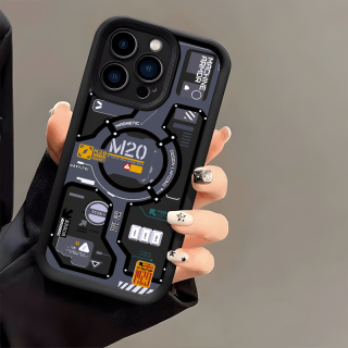 A Stylish And Robust Phone Case with a Cool Mechanical Design, Suitable for Various Iphone Models Including Iphone 16E, 15, 16 Pro Max, 7 Plus, 8 Plus, 12 Pro, 13 Mini, 11, XS, XR, And XS Max. It Makes for an Excellent Holiday Gift.