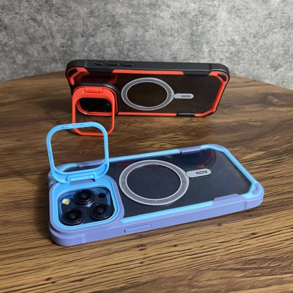 for iPhone 16/15/14/13/Pro Max/Pro/Plus Mobile Phone Case [Supports Wireless Magnetic Charging]+[Camera Lens Holder]+[Four Corners Thickened Anti-fall], Anti-fall, Anti-shock, Transparent Anti-shock Luxury Business Mobile Phone Case Protective Shell - Image 4
