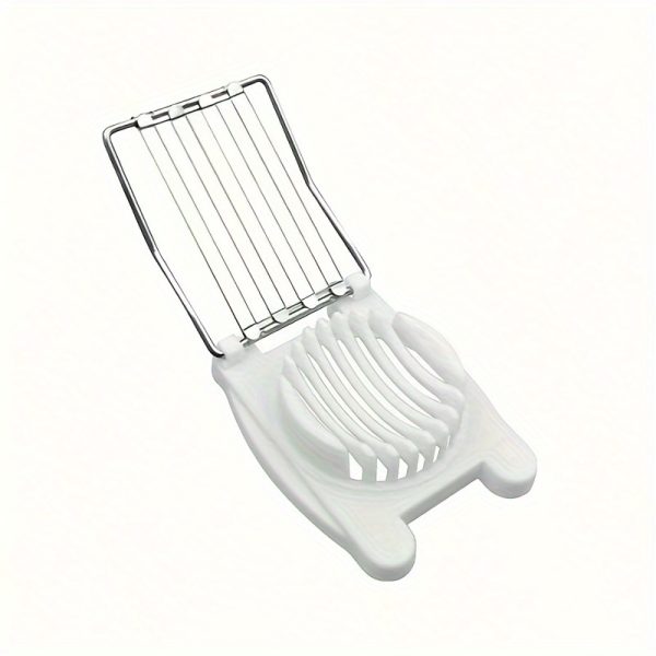 2-in-1 Multifunctional Egg Slicer and Wedger Set, Manual Egg Cutter with Stainless Steel Wires, Durable Plastic Base, Kitchen Gadget for Hard Boiled Eggs - Slices, Wedges & Dices - Pack of 1 - Image 6