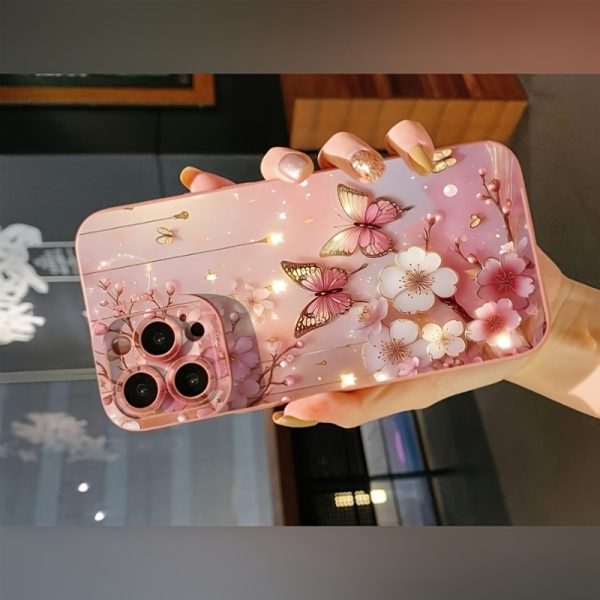 Flash Butterfly: Angel Eye Lens Full Package Suitable for Apple Series Iphone14Pro Mobile Phone Case Apple 13 Protective Case 11/12 Advanced Skin-Friendly Suitable for Iphone15Plus Mobile Phone Case 14Promax Apple 13 Protective Case 12 Head Suitable for Apple 16 Series - Image 2