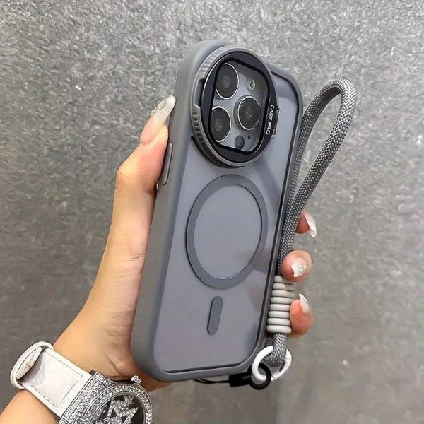 Lens Holder for Apple 16 Pro Max Mobile Phone Case New Magnetic Suction for iPhone 15 Protective Cover Advanced Silicone 14 Full Package 13 Anti-Fall 12 Internet Celebrity Plus Soft Shell Transparent Male and Female PM - Image 9