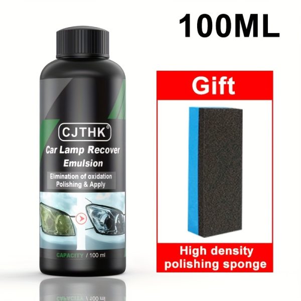 Jiang Jia Bao Universal Car Headlight Restoration Kit, PE Polishing Agent Scratch Remover, Renewal Polish and Maintenance Fluid, Auto Headlight Repair Liquid, Essential Auto Accessories - Image 5