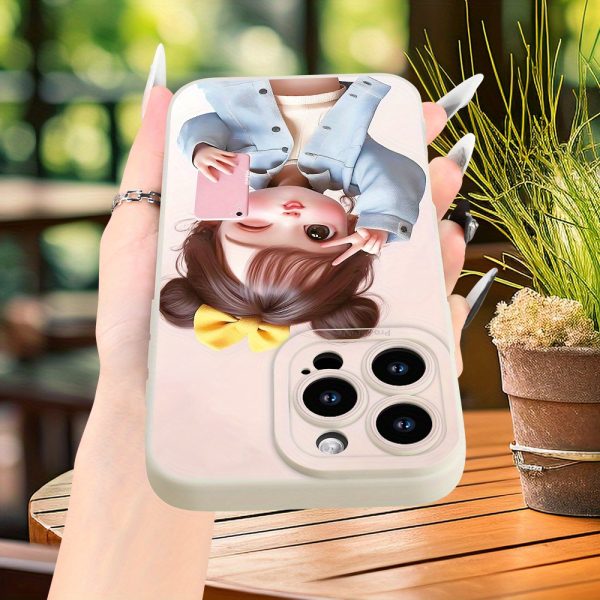 Simple Creative Cute Girl Selfie Pattern Trendy Hot Selling Transparent Mobile Phone Case for iPhone 16E/16/16PRO/16PLUS/16PM/15/15PLUS/15PRO/15PROMAX/14/14PLUS/14PRO/14PROMAX/13/13mini/13PRO/13PROMAX/12/12mini/11/Plus/Pro/Max/7/8/SE/XS/XS MAX/7P/8P Birthday gift, surprise gift for friends, family, girlfriend, boyfriend, Youngsters - Image 8