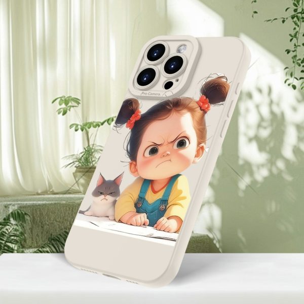 A Creative And Stylish Cute Cartoon Little Girl Pattern Phone Case, Providing Full-Body Protection with Shockproof And Drop-Resistant Features, Made of Frosted TPU Soft Material. It Makes a Great Gift for Birthdays Or Holidays for Both Boys And Girls, Compatible with Iphone Models 16, 15, 14, 13, 12, 11, XS, XR, X, 7, 8, Mini, Plus, Pro Max, And SE. - Image 8