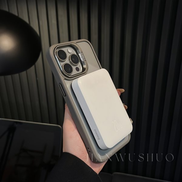 Versatile Metal Lens Double Bracket Magnetic Phone Case Compatible with for iphone Models 11, 12, 13, 14, 15, And 16 Plus Pro Max, Includes a Complimentary Lens - Image 3