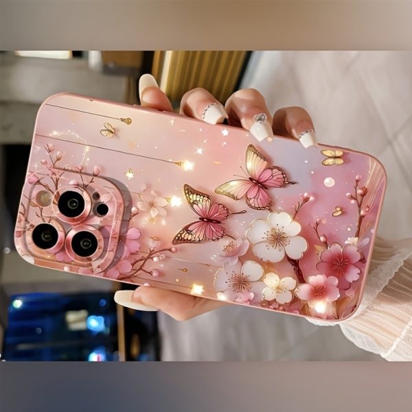 Flash Butterfly: Angel Eye Lens Full Package Suitable for Apple Series Iphone14Pro Mobile Phone Case Apple 13 Protective Case 11/12 Advanced Skin-Friendly Suitable for Iphone15Plus Mobile Phone Case 14Promax Apple 13 Protective Case 12 Head Suitable for Apple 16 Series - Image 5