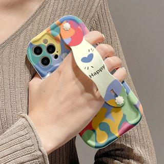 One Soft Rubber Anti-Drop Cream Strap Style Anime Pattern Print Phone Case for Apple Series 111213141516promax Series A06/A16/A26/A36/A56/S23/S25Ultra