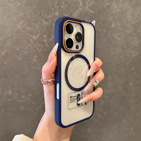 Luxury Matte Transparent Armor Shockproof Case for iPhone 16 15 14 13 11 12 Pro Max Plus for Magnetic Wireless Charge Cover - Image 3