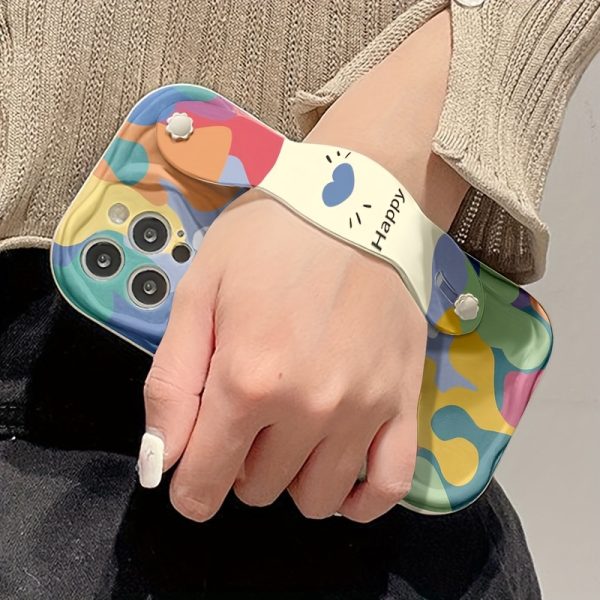 One Soft Rubber Anti-Drop Cream Strap Style Anime Pattern Print Phone Case for Apple Series 111213141516promax Series A06/A16/A26/A36/A56/S23/S25Ultra - Image 2