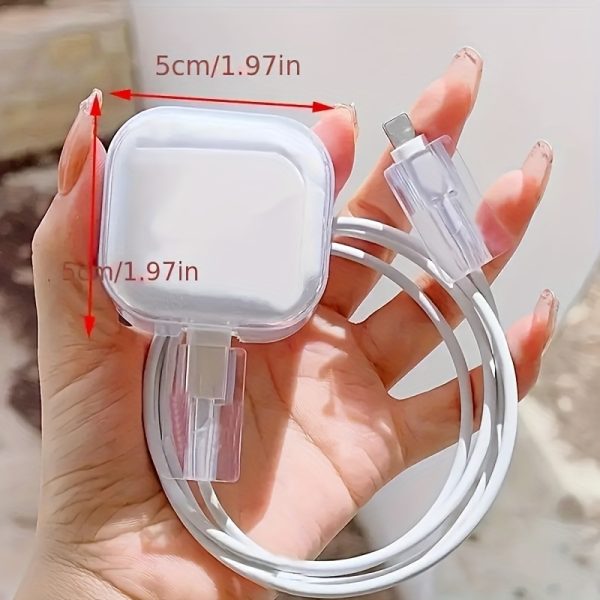 Black Eye-Protective Case for iPhone 11/12/13/14/15/ Charger, 18/20W, Compatible with UK/Hong Kong Version, Plastic Material, Perfect Gift for Boyfriend/Girlfriend, USB Charging Cable END, Cable End Protector - Image 4