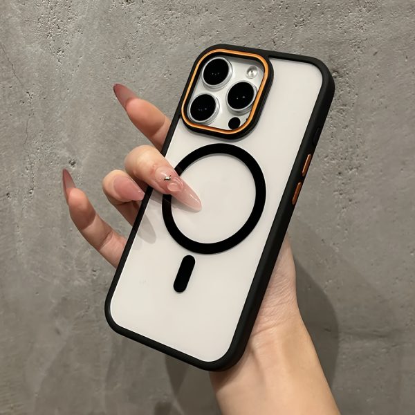 Luxury Matte Transparent Armor Shockproof Case for iPhone 16 15 14 13 11 12 Pro Max Plus for Magnetic Wireless Charge Cover - Image 4