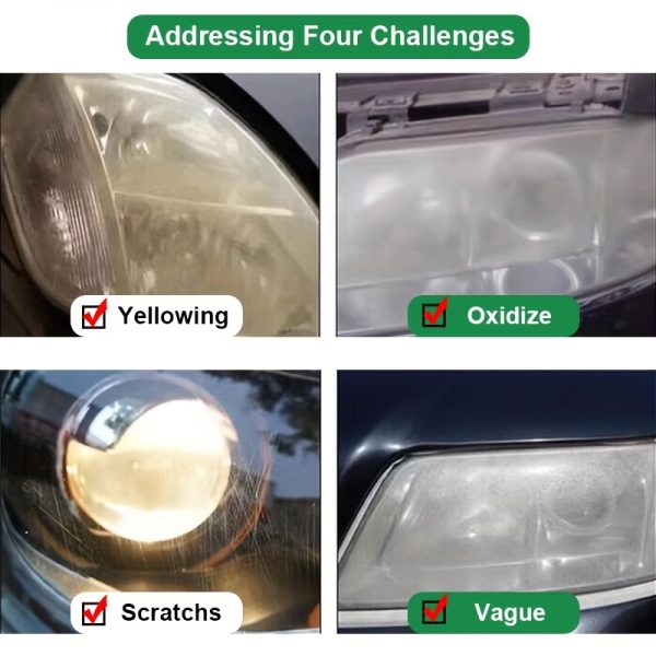 Jiang Jia Bao Universal Car Headlight Restoration Kit, PE Polishing Agent Scratch Remover, Renewal Polish and Maintenance Fluid, Auto Headlight Repair Liquid, Essential Auto Accessories - Image 10