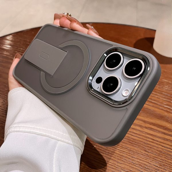 New Minimalist Frosted Hidden Stand Phone Case, Suitable for iPhone 16 15 14 13 12 11pro Max/plus 16E Unisex All Inclusive Anti Fall Phone Case - Image 12