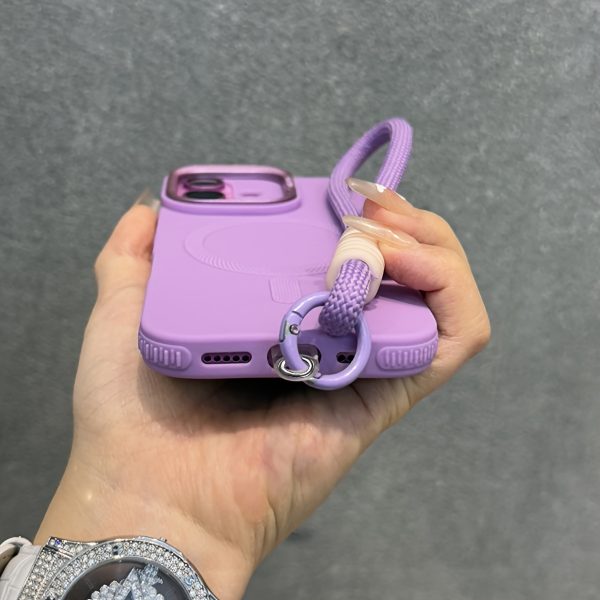 Magnetic Wireless Charging Phone Case with Full Coverage And Luxury Lens Bracket for Iphone Models 16, 15, 14, 13, 12 Pro Max, And 11, Featuring a Shockproof Bumper And a Wrist - Image 10