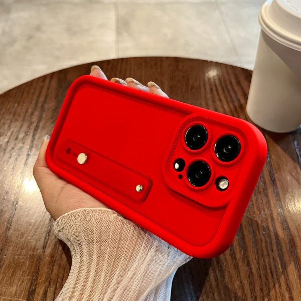 for iPhone 16 15 14 13 12 11 Pro Max X XS XR Red Protective Case Thick Shockproof Silicone Phone Cover with Telescopic Ring Stand - Image 7