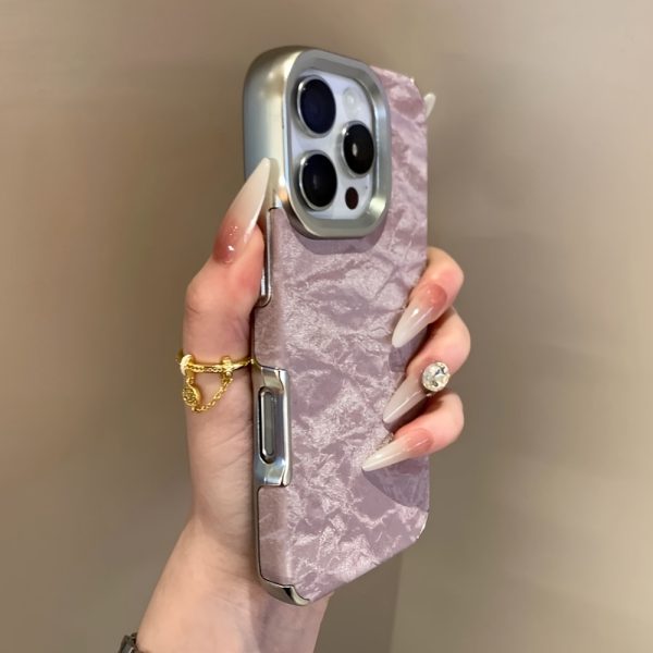 Opulent Velvet Matte Phone Case for Iphone 16, 15, 14, 13, 12 Pro Max, 16, 15, 14 Plus, 11 Vintage Faux Leather Back - Image 2