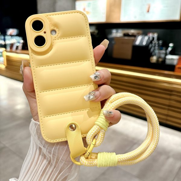 European and American Simple Down Jacket with Lanyard Suitable for iPhone 16 15 14 13 12 11 PRO MAX PLUS Premium Soft Case, Anti-Drop Phone Cover - Image 7