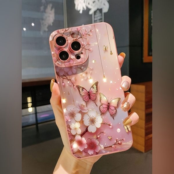 Flash Butterfly: Angel Eye Lens Full Package Suitable for Apple Series Iphone14Pro Mobile Phone Case Apple 13 Protective Case 11/12 Advanced Skin-Friendly Suitable for Iphone15Plus Mobile Phone Case 14Promax Apple 13 Protective Case 12 Head Suitable for Apple 16 Series - Image 3