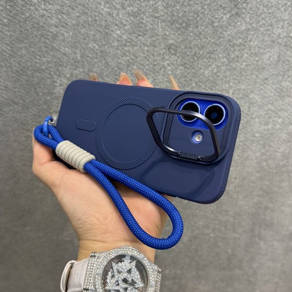 Magnetic Wireless Charging Phone Case with Full Coverage And Luxury Lens Bracket for Iphone Models 16, 15, 14, 13, 12 Pro Max, And 11, Featuring a Shockproof Bumper And a Wrist - Image 5