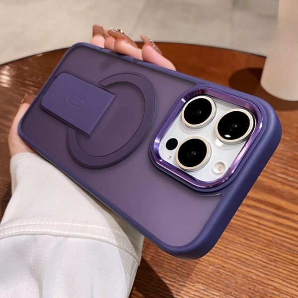 New Minimalist Frosted Hidden Stand Phone Case, Suitable for iPhone 16 15 14 13 12 11pro Max/plus 16E Unisex All Inclusive Anti Fall Phone Case - Image 13