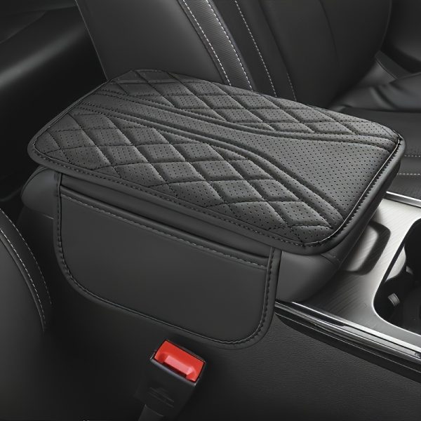 1pc PU Leather Car Armrest Pad with Storage Bag - Comfortable Elbow Support, Stylish Stitching Design, Fit for All Vehicles, Ergonomic Driver Side Organizer with Phone & Essentials Storage, Car Armrest Cover, Travel Convenience, Sleek Interior Upgrade, Soft Padding, Vehicle Accessory, Frequent Travelers - Image 10