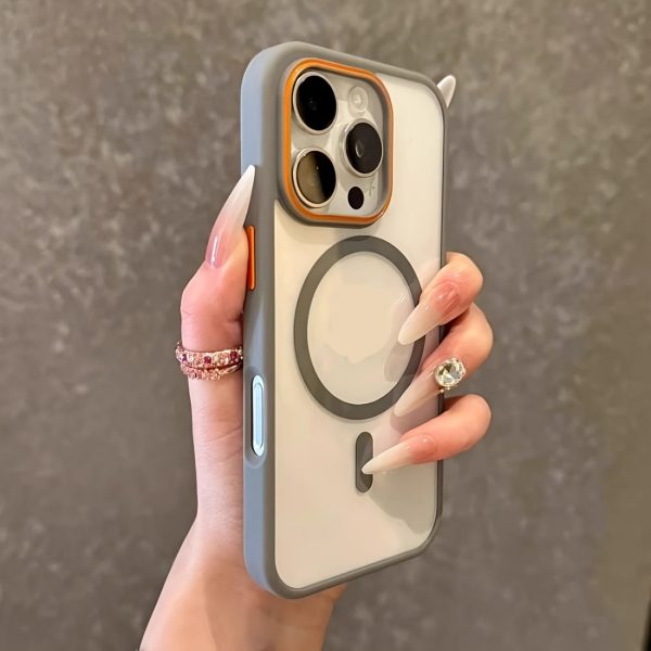 Luxury Matte Transparent Armor Shockproof Case for iPhone 16 15 14 13 11 12 Pro Max Plus for Magnetic Wireless Charge Cover - Image 2