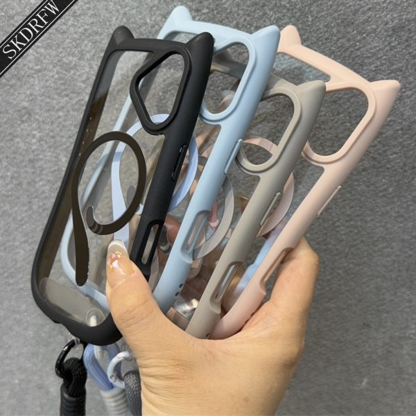 This Is a Cute, Minimalist, Japanese And Korean Style Phone Case Featuring 3D Cartoon Cat Ears And a Transparent Acrylic Design with a Magnetic Ring And a Cat Tail. It Comes with a Lanyard And Is Compatible with Iphone Models 16, 16 Plus, 16 Pro, 16 Pro Max, 16E, 15, 15 Pro, 15 Pro Max, 14, 14 Pro, 14 Pro Max, 13, 13 Pro, 13 Pro Max, 12, 12 Pro, 12 Pro Max, And 11. It Also Supports Wireless Charging. - Image 12