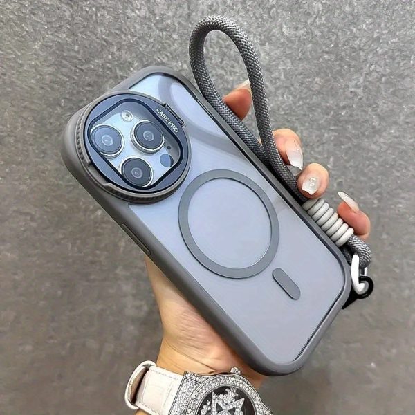 Lens Holder for Apple 16 Pro Max Mobile Phone Case New Magnetic Suction for iPhone 15 Protective Cover Advanced Silicone 14 Full Package 13 Anti-Fall 12 Internet Celebrity Plus Soft Shell Transparent Male and Female PM - Image 3