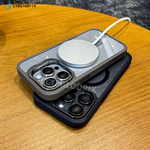 Cteglodrix Premium Magnetic Lens for Iphone Models 16, 15, 14, 13, 12, 11 Pro Max Plus with a Metal Stand Holder And Magnetic PC Hard Film Protection - Image 4