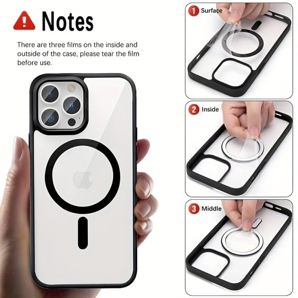 New Durable Magnetic Clear Case for Iphone Models 16, 15, 14, 13, 12, 11 Pro Max, Plus, X, Xs Max, Xr, 8, And 7 Plus with Wireless Charging Capability. - Image 9
