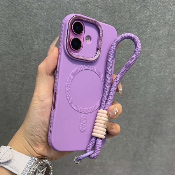 Magnetic Wireless Charging Phone Case with Full Coverage And Luxury Lens Bracket for Iphone Models 16, 15, 14, 13, 12 Pro Max, And 11, Featuring a Shockproof Bumper And a Wrist - Image 7