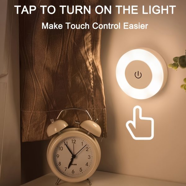 Touch-Activated LED Wall Light with Adjustable Color Temperature - Warm Yellow Light, USB Rechargeable, Ideal for Bedroom, Living Room, Study, Indoor Lighting, Touch Control Light | Modern Decor Light | Touchactivated Lamp, LED Lights for Bedroom - Image 4