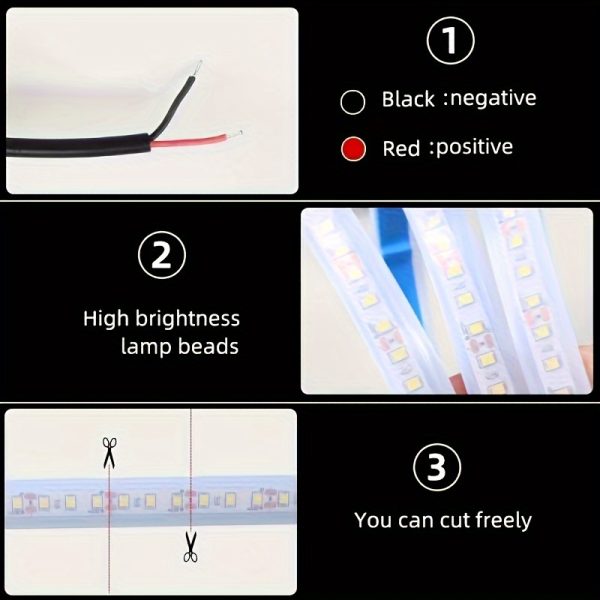 LED Car Hood Vent Light, 60-Inch Neon Accent Strip, Multicolor Startup Scanner Light Bar, 12V High Brightness Neon Lights, with Hard Wiring, for Various Models, Without Battery - Image 7