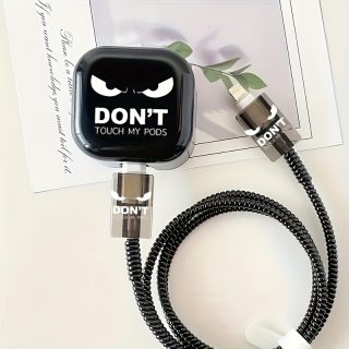 Black Eye-Protective Case for iPhone 11/12/13/14/15/ Charger, 18/20W, Compatible with UK/Hong Kong Version, Plastic Material, Perfect Gift for Boyfriend/Girlfriend, USB Charging Cable END, Cable End Protector