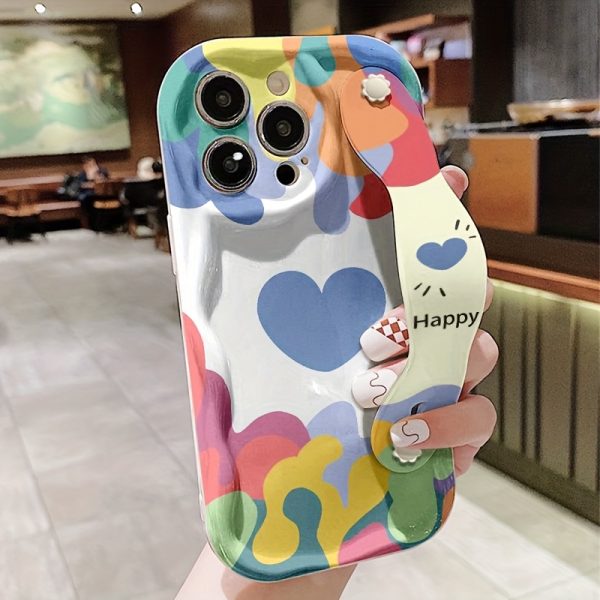 One Soft Rubber Anti-Drop Cream Strap Style Anime Pattern Print Phone Case for Apple Series 111213141516promax Series A06/A16/A26/A36/A56/S23/S25Ultra - Image 4