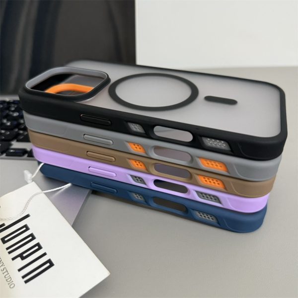 Premium Matte Dual-Tone Magnetic Phone Cover for Iphone Models 16, 15, 14 Plus, 13, 12, 11 Pro Max with a Transparent Back And Support for Wireless - Image 9