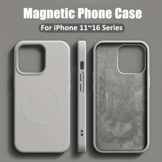 Luxury Marked Magnetic Wireless Charging Mobile Phone Case for iPhone 16 15 14 13 12 11 Pro Max Plush Protective Mobile Phone Case for iPhone 16 15 14 Plus Mobile Accessories Simple Colorful Mobile Phone Cover Suitable for Men and Women
