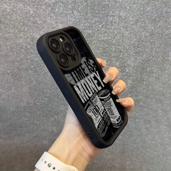 Banknote Black Shockproof Frosted Full Cover Anti-Fall Mobile Phone Case Suitable for Apple 15PROMAX/15PLUS/15PRO/15/14PROMAX/14PLUS/14PRO/14/13PROMAX/13PRO/13/12PROMAX/12PRO/12 11PROMAX/11PRO/11/XSMAX/XR/XS/7#8PLUS/7#8 Protective Case Transparent Shockproof - Image 6