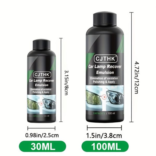 Jiang Jia Bao Universal Car Headlight Restoration Kit, PE Polishing Agent Scratch Remover, Renewal Polish and Maintenance Fluid, Auto Headlight Repair Liquid, Essential Auto Accessories - Image 2