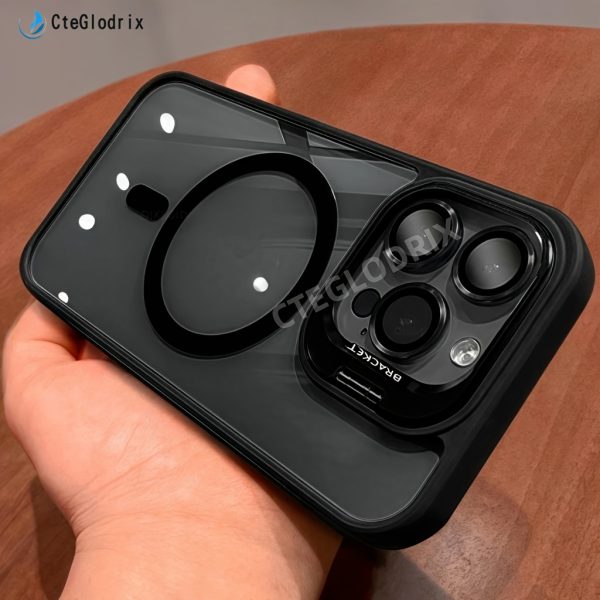 Cteglodrix Premium Magnetic Lens for Iphone Models 16, 15, 14, 13, 12, 11 Pro Max Plus with a Metal Stand Holder And Magnetic PC Hard Film Protection - Image 5
